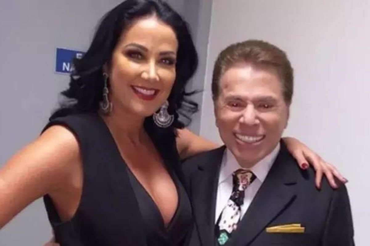 Helen Ganzarolli e Silvio Santos