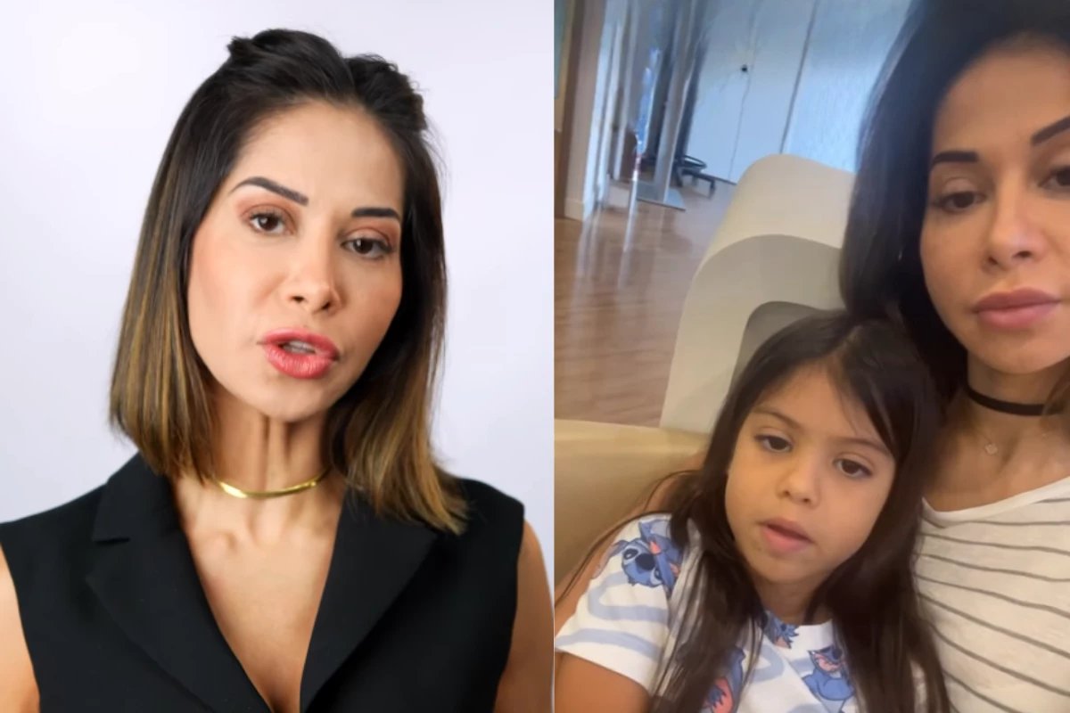 Filha de Maíra Cardi e Arthur Aguiar adoece e diz: ‘Coração da minha mãe’