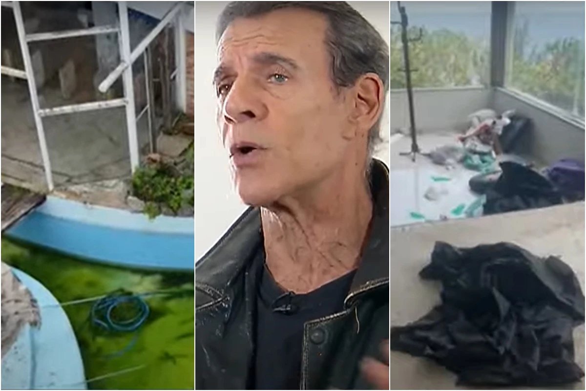 Vivendo no lixo? Caminhões retiraram sujeira da mansão que pertenceu ao ator Mário Gomes