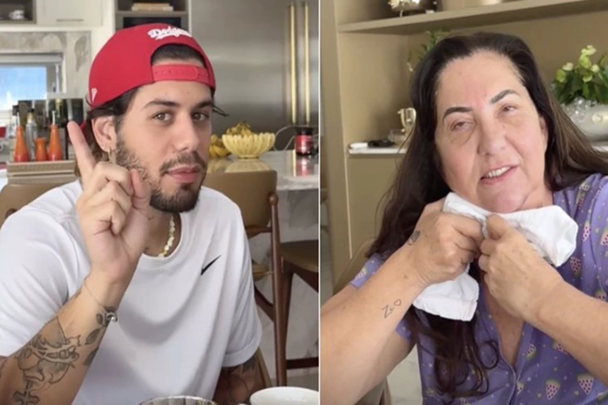 Zé Felipe se surpreende ao ver resultado de procedimento estético da sogra: ‘Primeira vez que vejo’