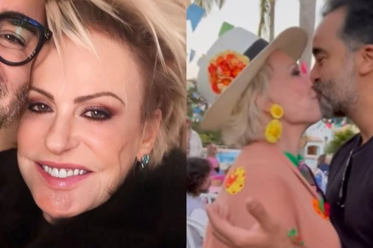 Ana María Braga se emociona com o namorado no aniversário: 'Eu te amo'