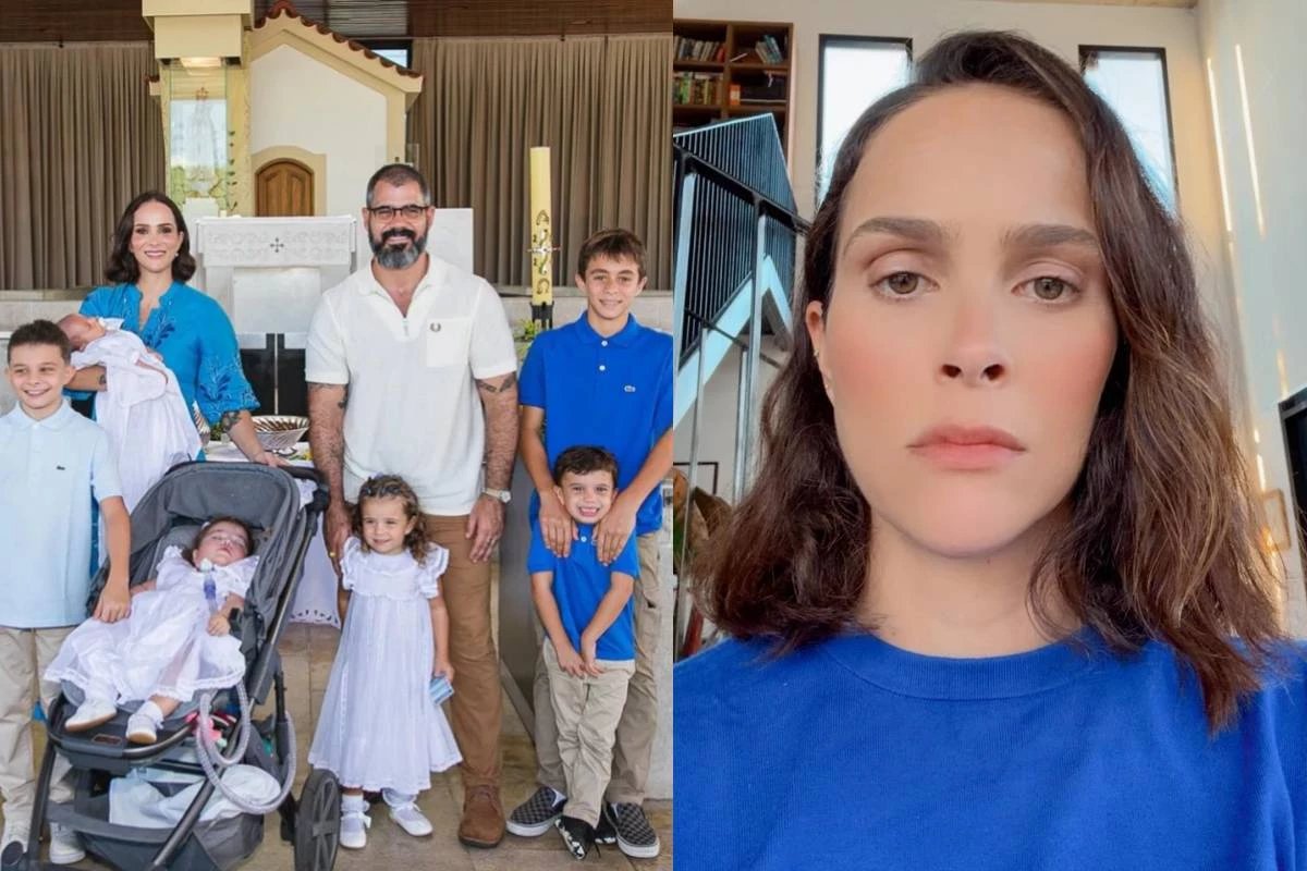 Esposa de Juliano Cazarré pede orações após expor o novo estado de saúde de sua filha María Guilhermina
