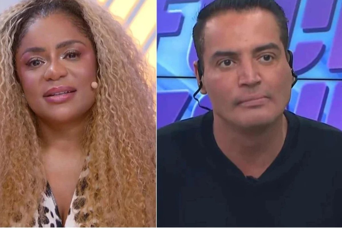Leo Dias responde se reatou amizade com Cariúcha após briga ao vivo e ela chora: 'Me emocionei'