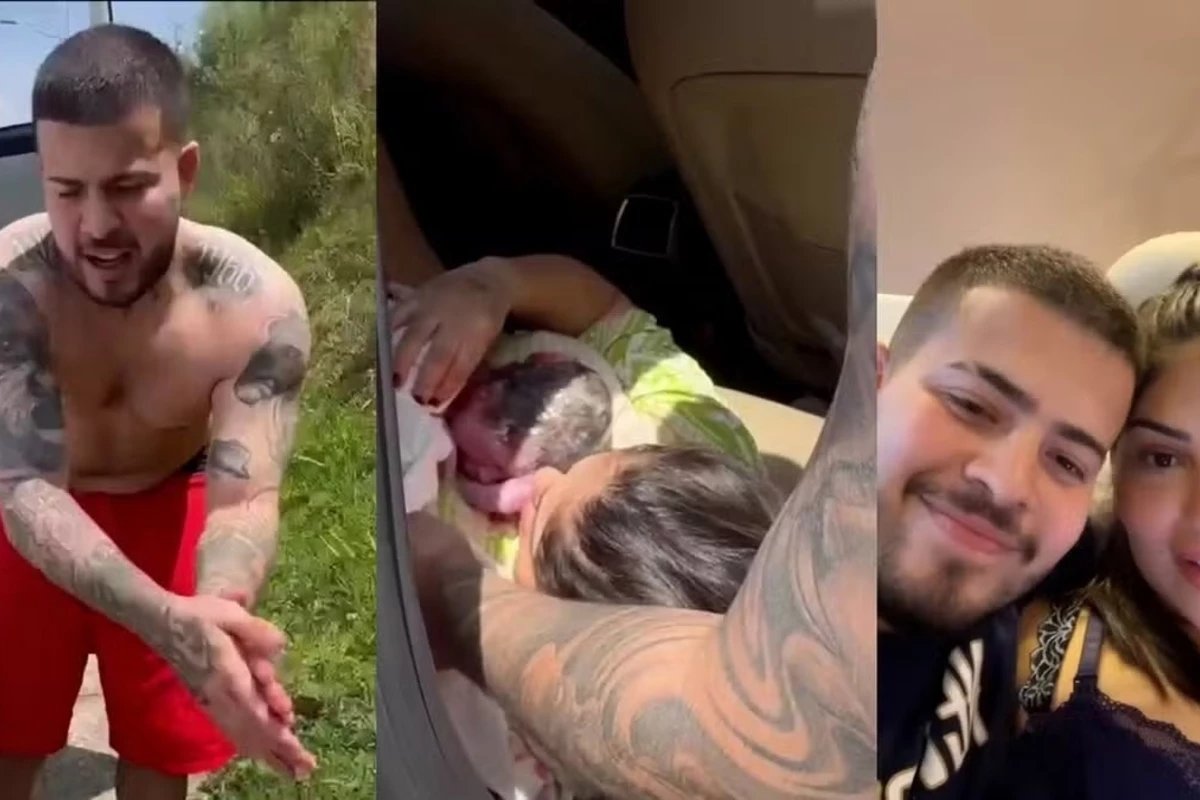 O filho de um cantor famoso não espera e nasce no carro; amigo da família ajudou no parto natural