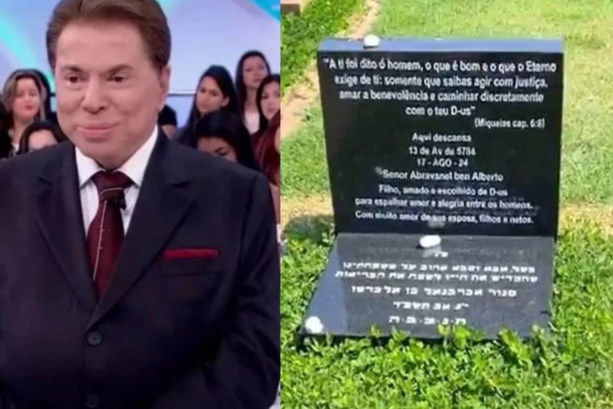 Colunista aponta erro em homenagem escrita pelas filhas na lápide de Silvio Santos