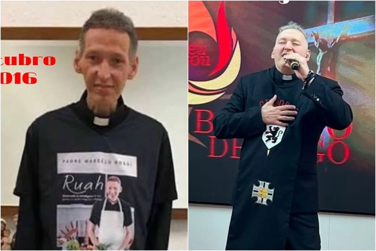 Padre Marcelo Rossi mostra fotos antigas e atuais na web e alerta: ‘Cuidado’