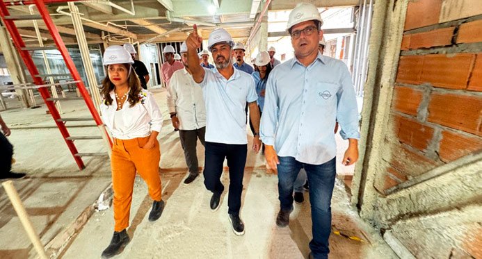 O secretário Tyago Hoffmann visita o Complexo de Saúde do Estado do Norte e destaca o avanço dos trabalhos