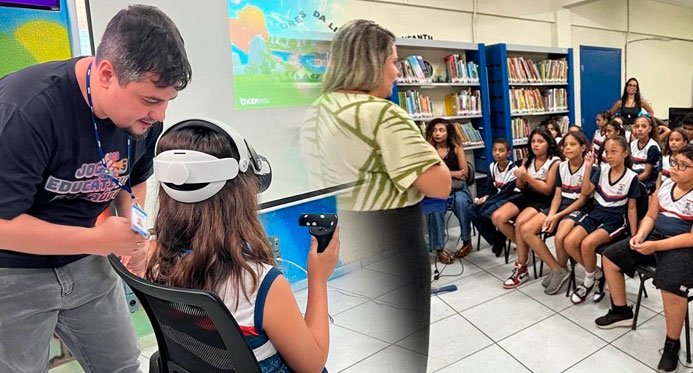 O ICEPI leva o jogo de caça de dengue para escolas no projeto de educação em saúde