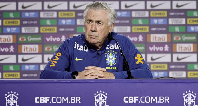 Ancelotti manterá o Brasil com quatro atacantes em um duelo contra o Chile