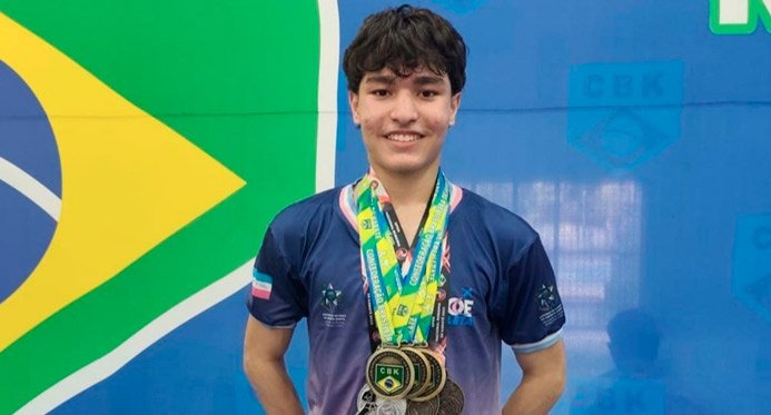 O atleta Linhares representará o Brasil no pan karatê americano