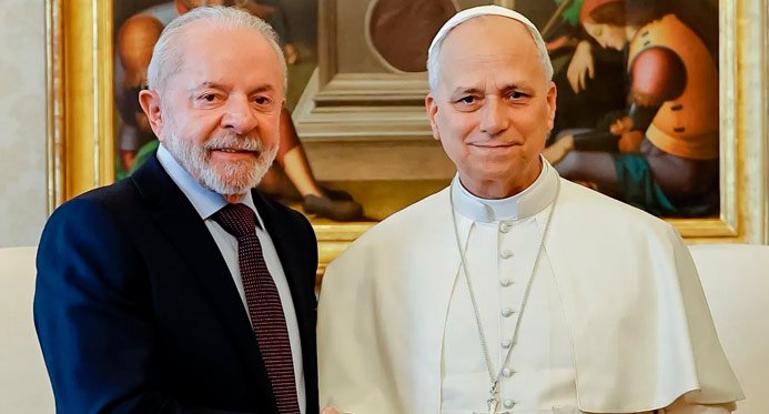 Lula se encontra com Papa Leão XIV no Vaticano