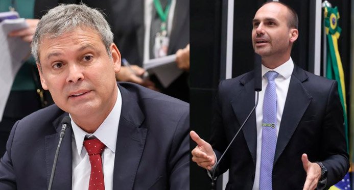 Líder do PT pede ao STF que obrigue a Câmara a declarar a perda do cargo de Eduardo Bolsonaro