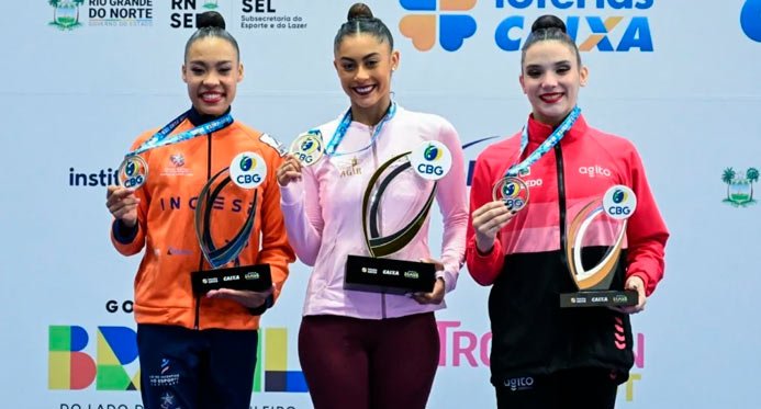 A capixaba Geovanna Santos é vice-campeã brasileira na ginástica rítmica
