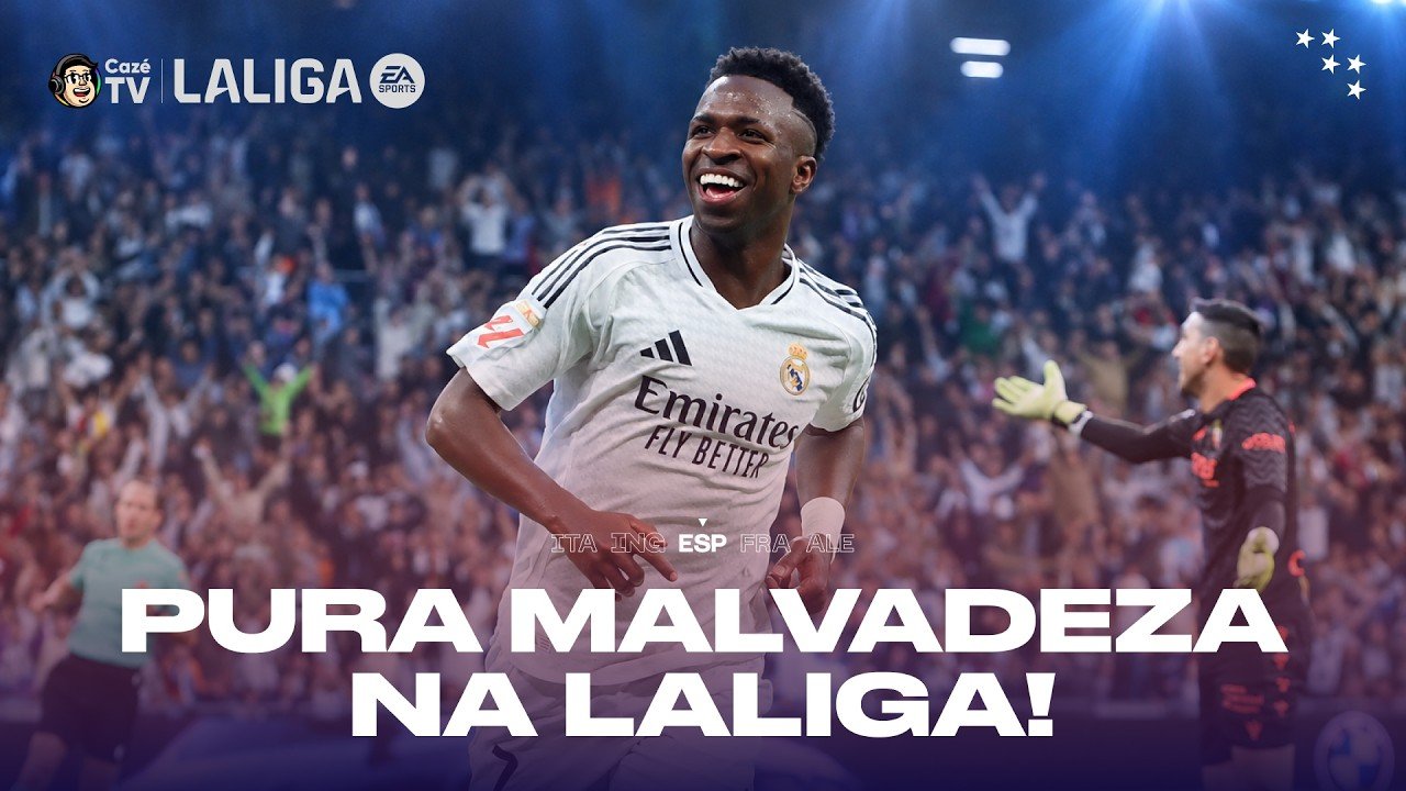 1 HORA DE VINI JR DESTRUINDO EM LA LIGA PELO REAL MADRID!