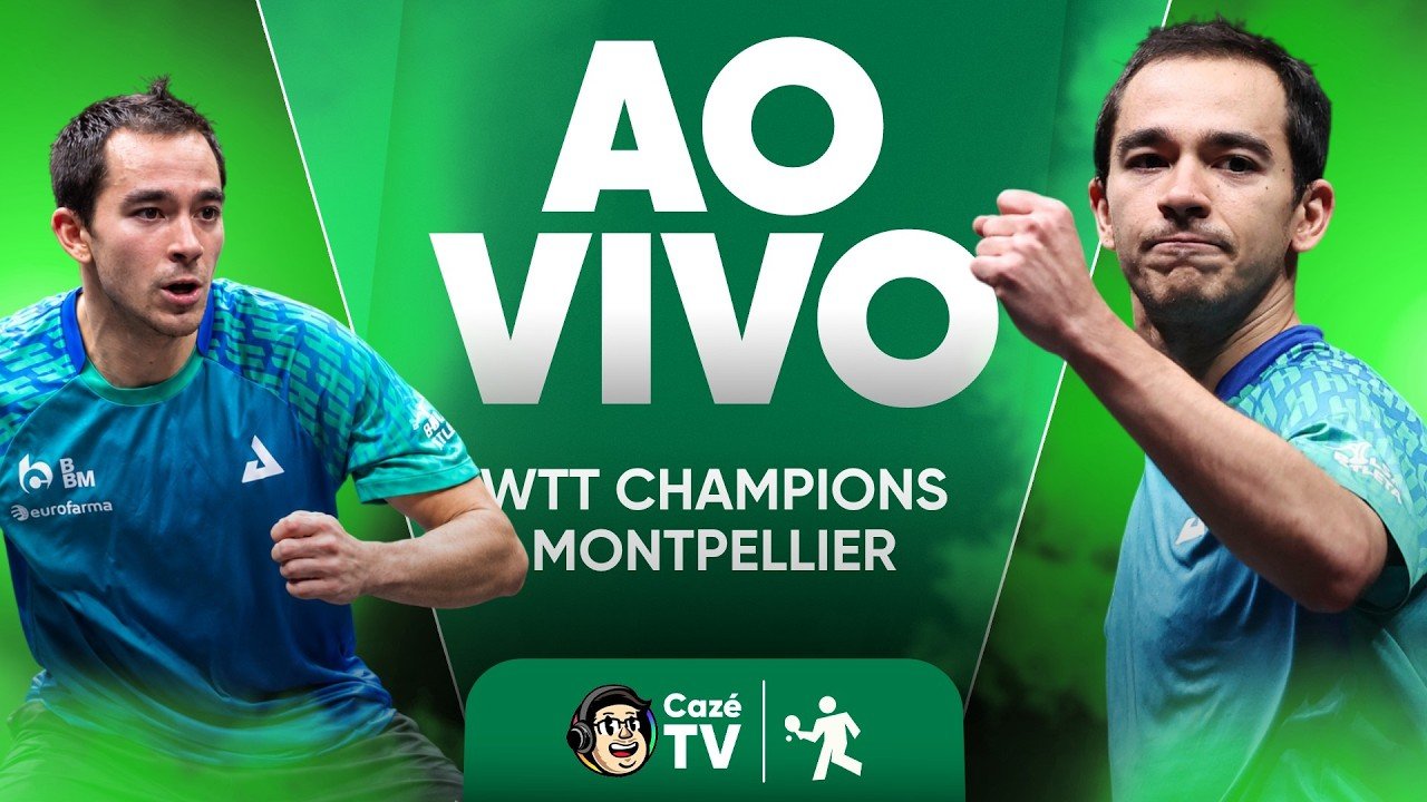 AO VIVO: TÊNIS DE MESA | HUGO CALDERANO NO WTT CHAMPIONS DE MONTPELLIER | QUARTAS DE FINAL