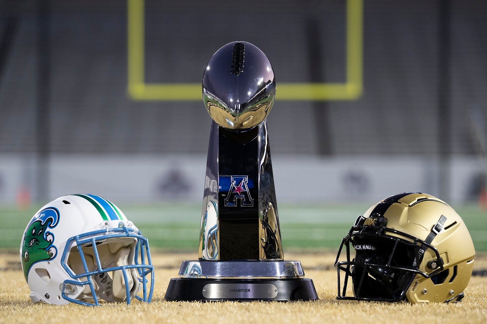 2024 American Athletic Conference Football Championship Game trophy (241206-A-YJ405-001)