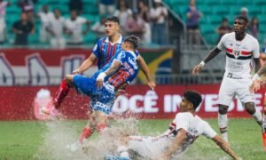 Bahia vence São Paulo na Fonte Nova e encosta no G-5 do Brasileirão