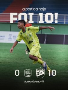 Goledas e duelos equilibrados marcam 3ª rodada da Série A do Campeonato Acreano Sub-15