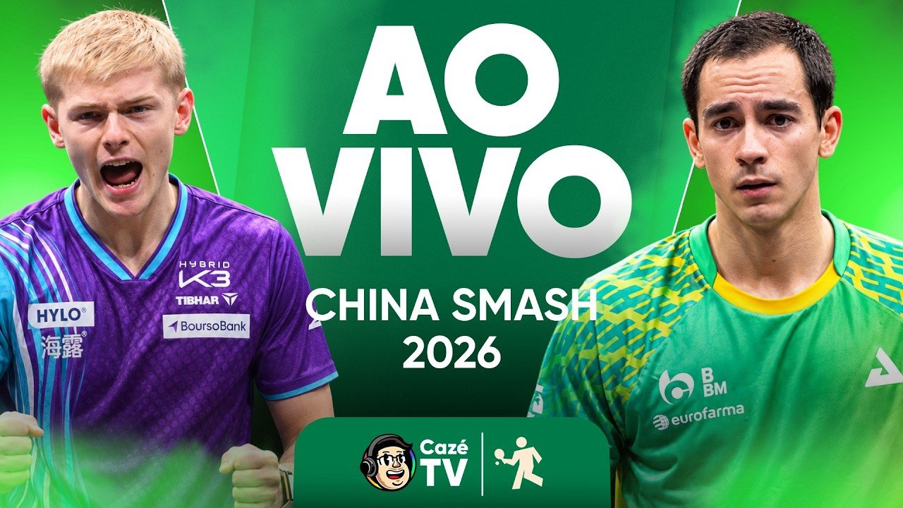 AO VIVO: TÊNIS DE MESA | HUGO CALDERANO X FELIX LEBRUM NO CHINA SMASH 2026 | QUARTAS DE FINAL