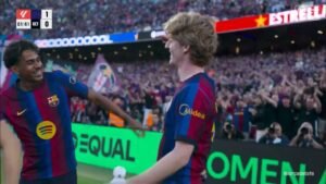 GOL DO BARCELONA! ANTHONY GORDON ABRE O PLACAR CONTRA O GETAFE LOGO NO COMECINHO DO JOGO