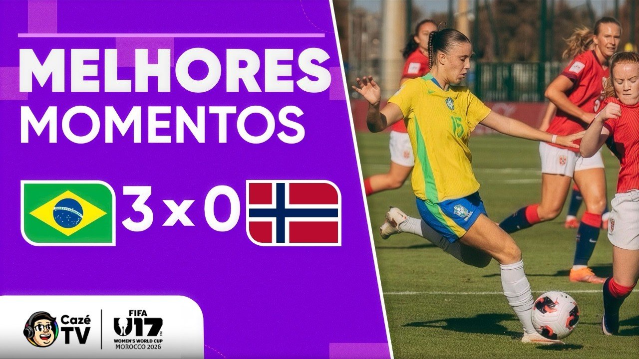 MELHORES MOMENTOS: 3 BRASIL X 0 NORUEGA | COPA DO MUNDO FEMININA SUB-17 2026 | 3ª RODADA