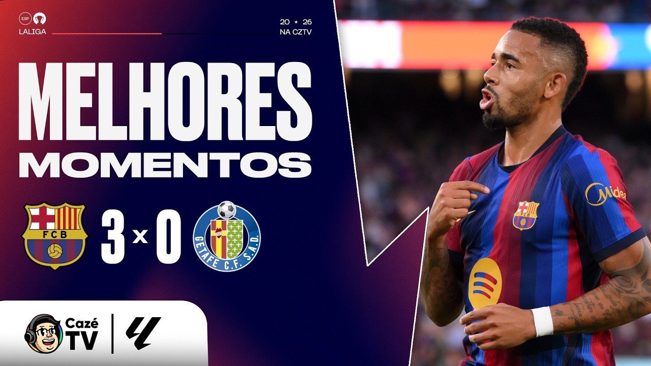 MELHORES MOMENTOS: BARCELONA 3 X 0 GETAFE | LALIGA 26/27 | 8ª RODADA