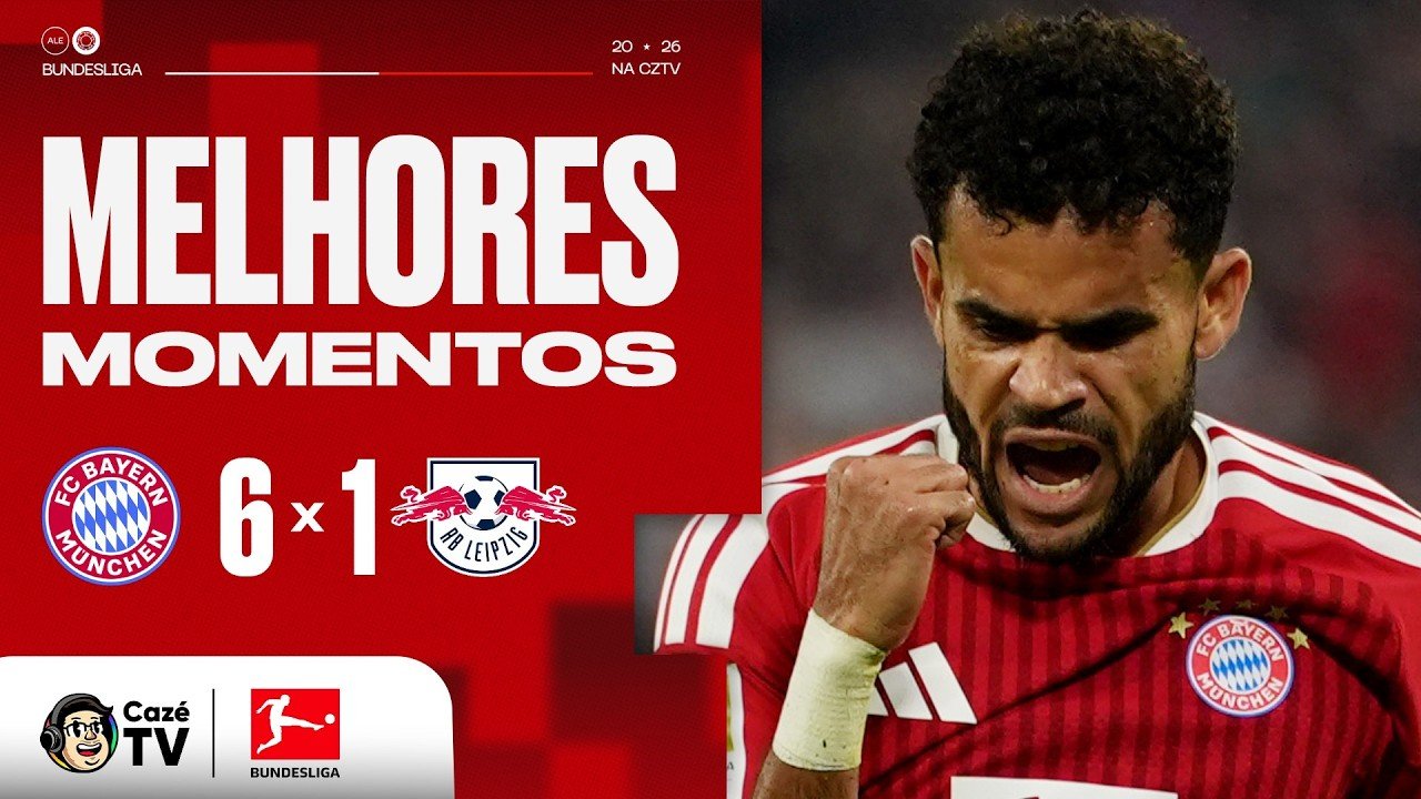 MELHORES MOMENTOS: BAYERN DE MUNIQUE 6 X 1 LEIPZIG  | BUNDESLIGA 26/27 | 6ª RODADA