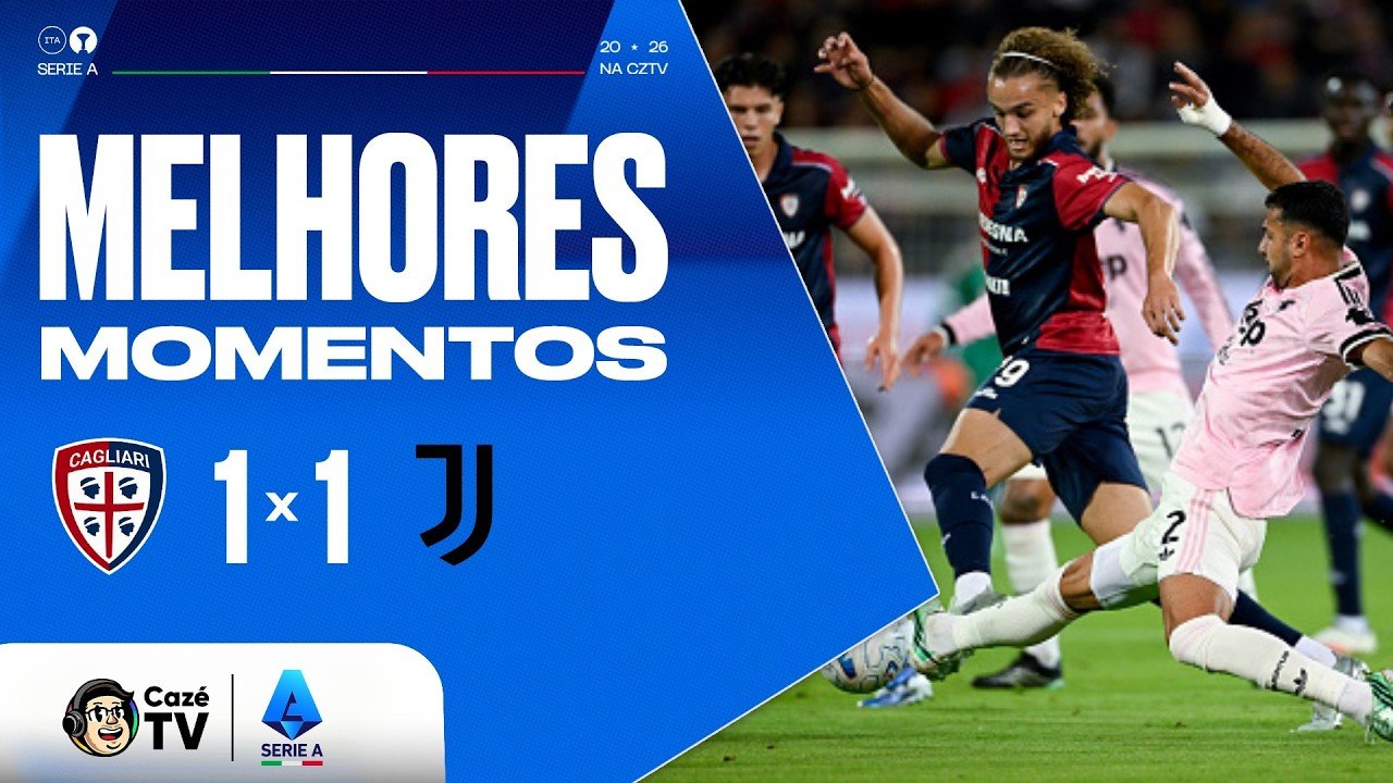 MELHORES MOMENTOS: CAGLIARI 1 X 1 JUVENTUS | SÉRIE A ITALIANA 26/27 | 6ª RODADA