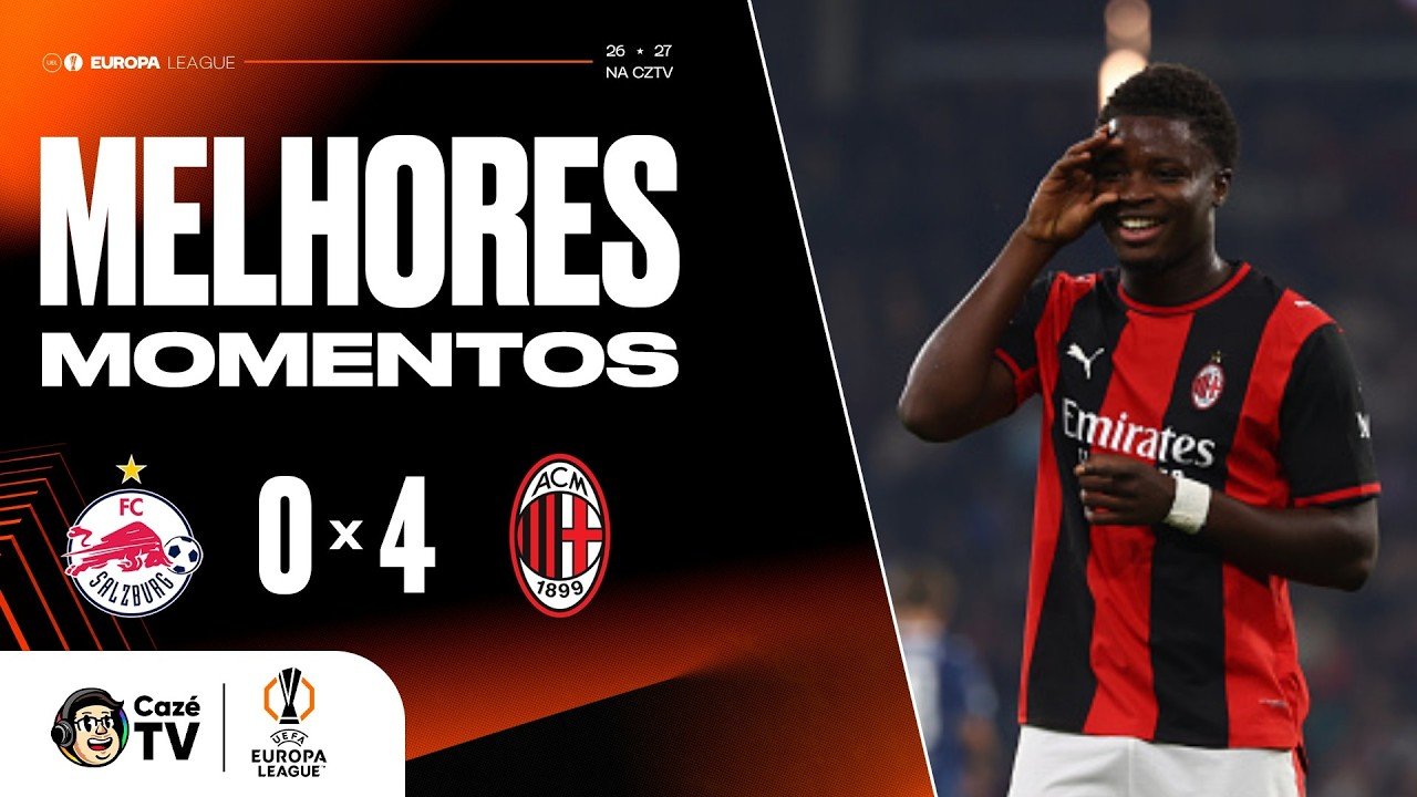 MELHORES MOMENTOS: FC SALZBURG 0 X 4 MILAN | EUROPA LEAGUE 26/27 | 2ª RODADA