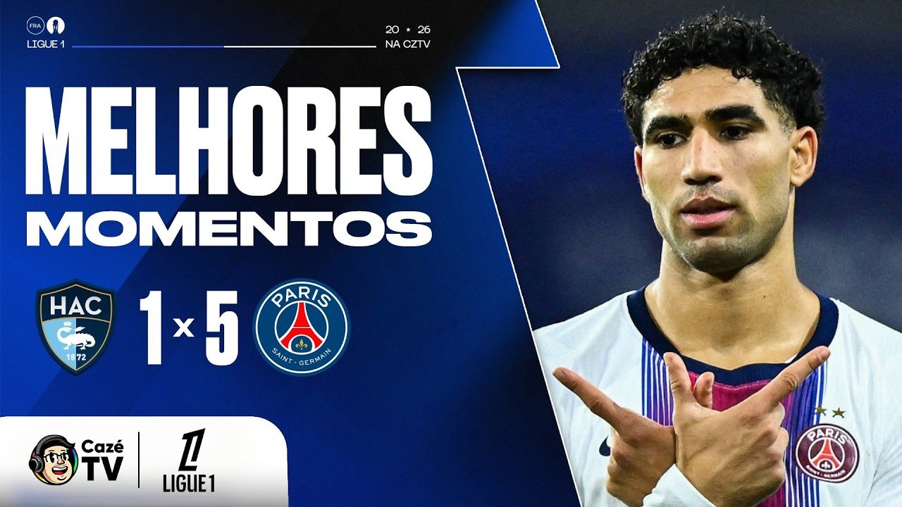 MELHORES MOMENTOS: LE HAVRE 1 X 5 PSG | LIGUE 1 26/27 | 9ª RODADA