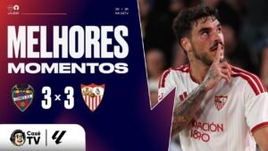 MELHORES MOMENTOS: LEVANTE 3 X 3 SEVILLA | LALIGA 26/27 | 8ª RODADA