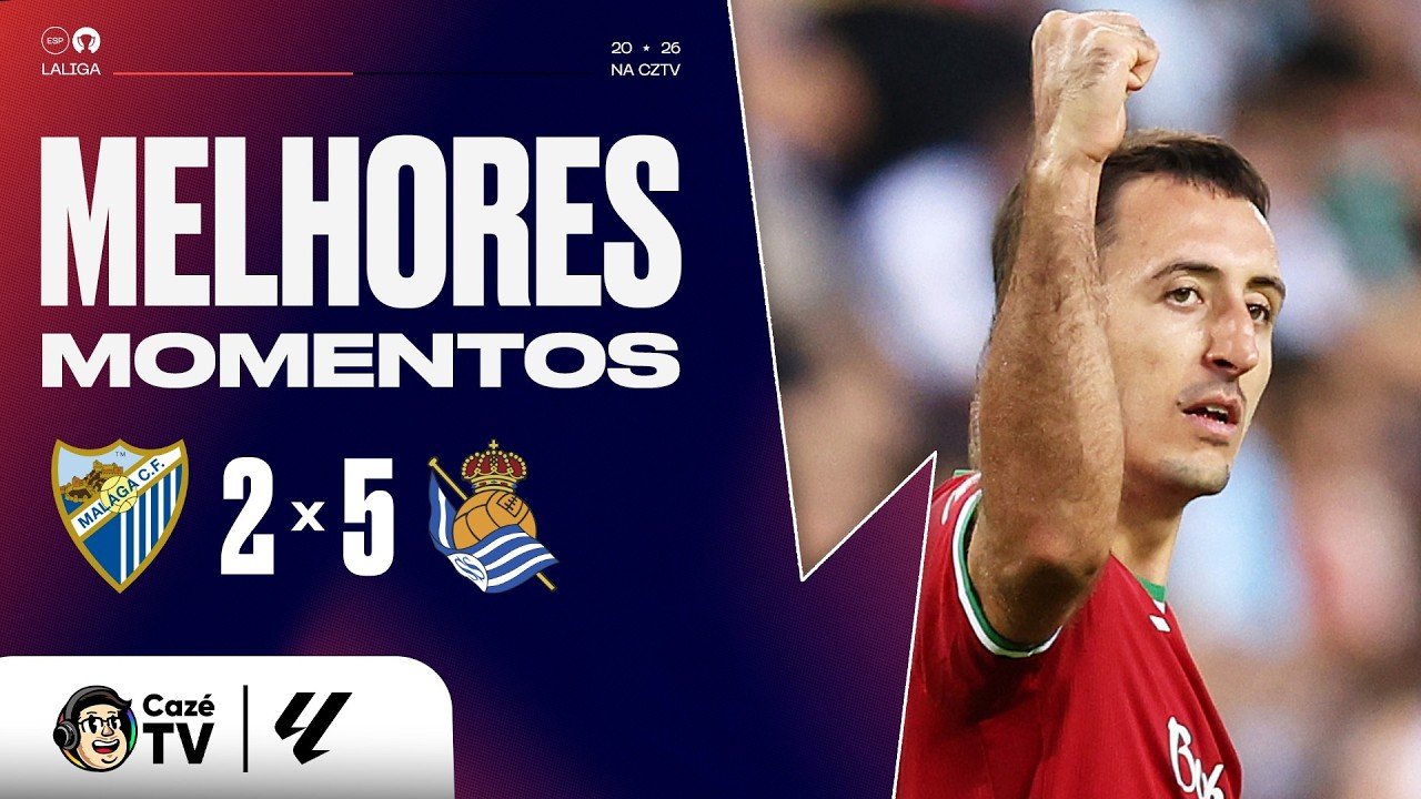 MELHORES MOMENTOS: MÁLAGA 2 X 5 REAL SOCIEDAD | LALIGA 26/27 | 9ª RODADA
