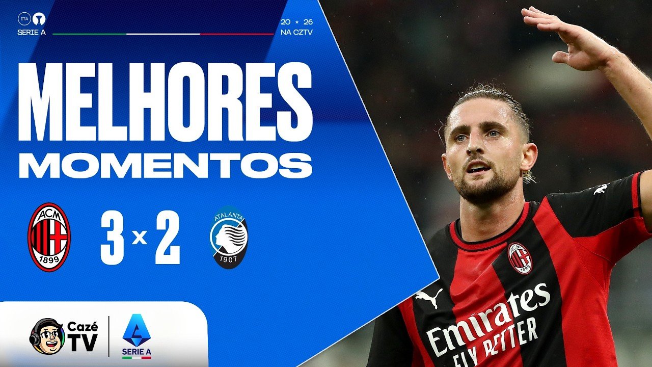 MELHORES MOMENTOS: MILAN 3 X 2 ATALANTA | SERIE A 26/27 | 7ª RODADA