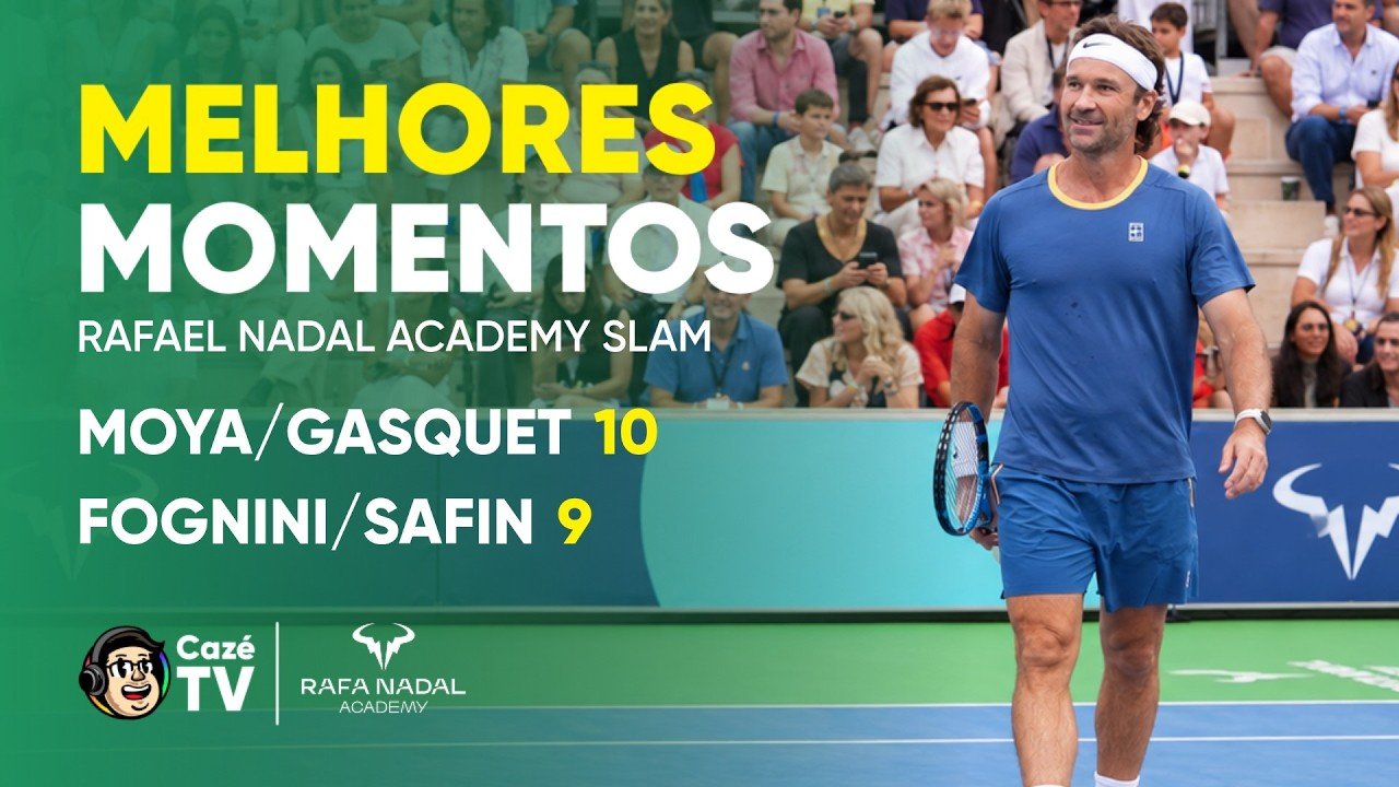 MELHORES MOMENTOS: MOYA/GASQUET X FOGNINI/SAFIN | RAFA NADAL ACADEMY SLAM | JOGO 1