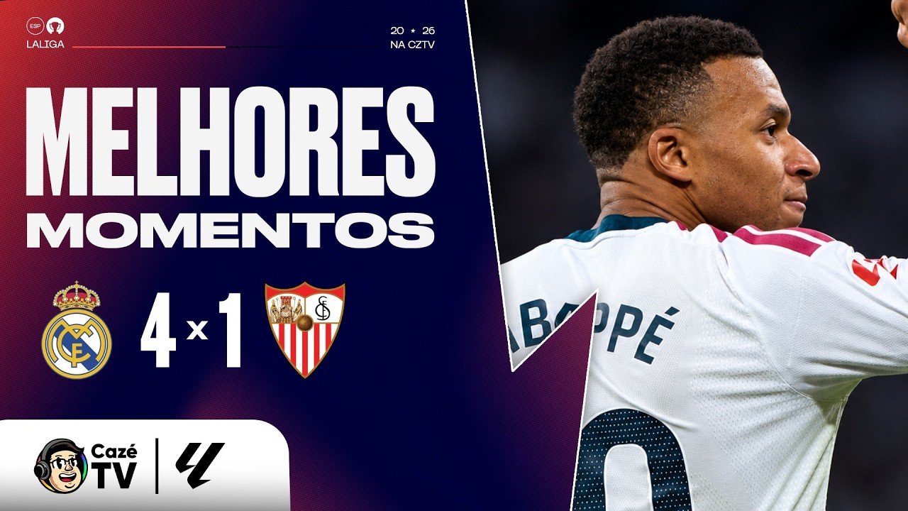 MELHORES MOMENTOS: REAL MADRID 4 X 1 SEVILLA | LALIGA 26/27 | 9ª RODADA