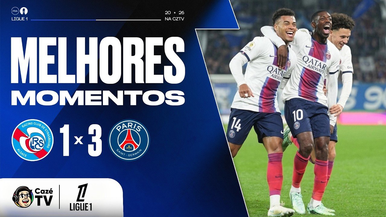 MELHORES MOMENTOS: STRASBOURG 1 X 3 PSG | LIGUE 1 26/27 | 7ª RODADA