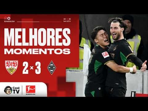 MELHORES MOMENTOS: STUTTGART 2 X 3 BORUSSIA MÖNCHENGLADBACH | BUNDESLIGA 26/27 | 7ª RODADA