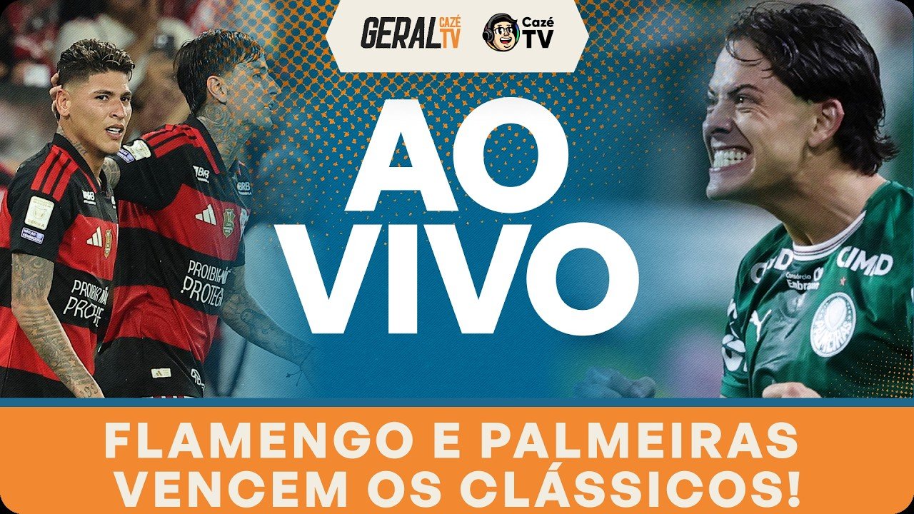 PALMEIRAS GOLEIA O CORINTHIANS E FLAMENGO SEGUE LÍDER APÓS O FLA-FLU | GERAL CAZÉTV