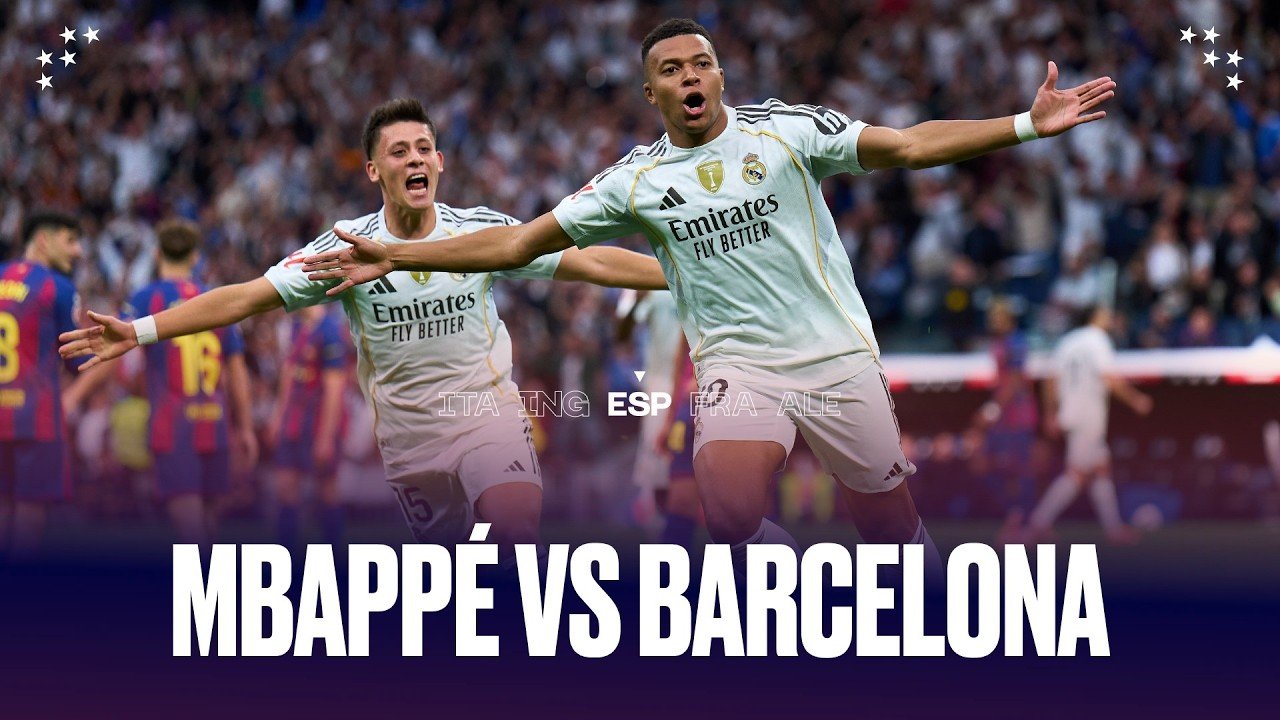TODOS OS LANCES DE MBAPPÉ CONTRA O BARCELONA
