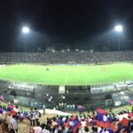 A football match at the Olympic Stadium, Phnom Penh (Chetra Chap, 2015).