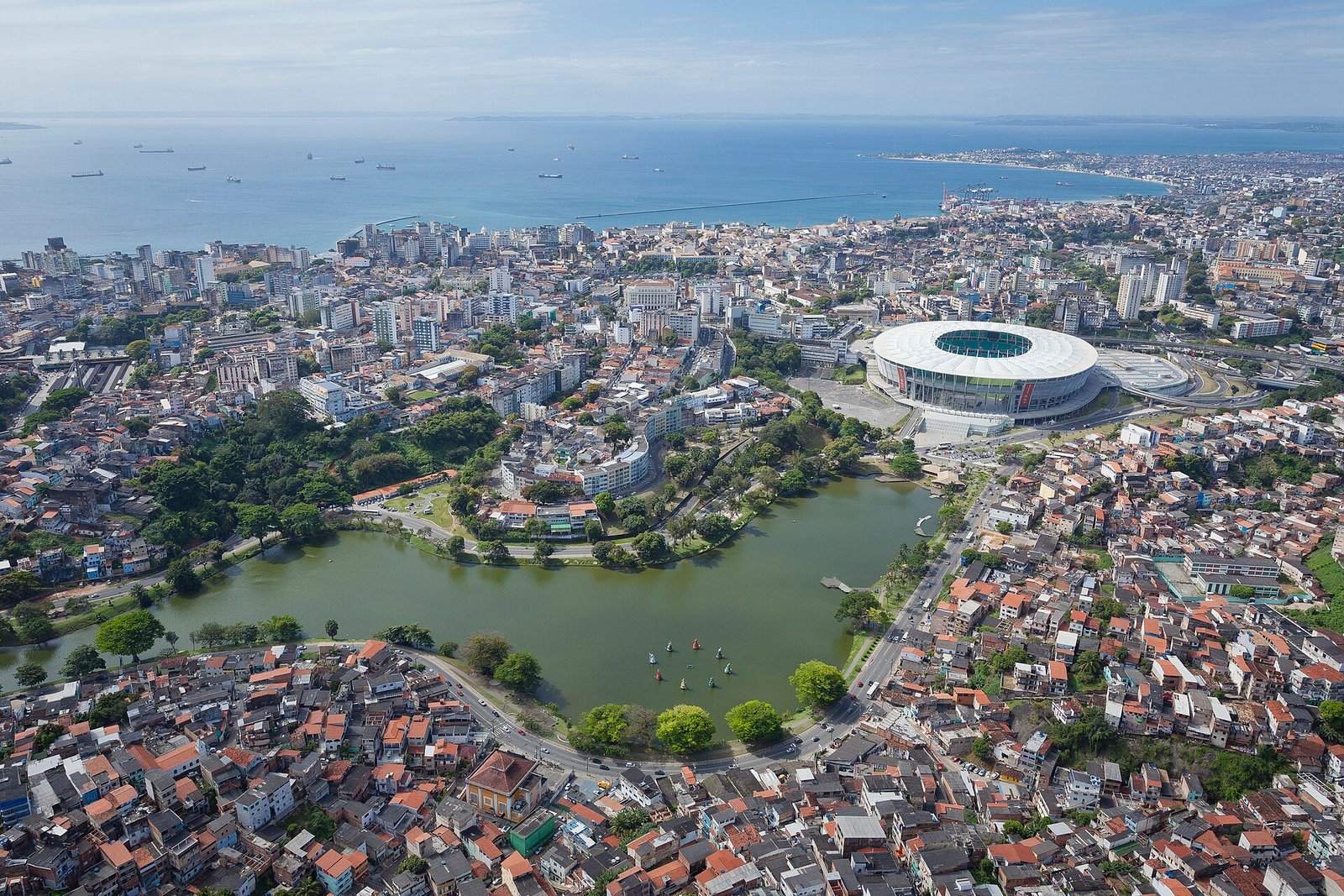 Arena Fonte Nova, with lake