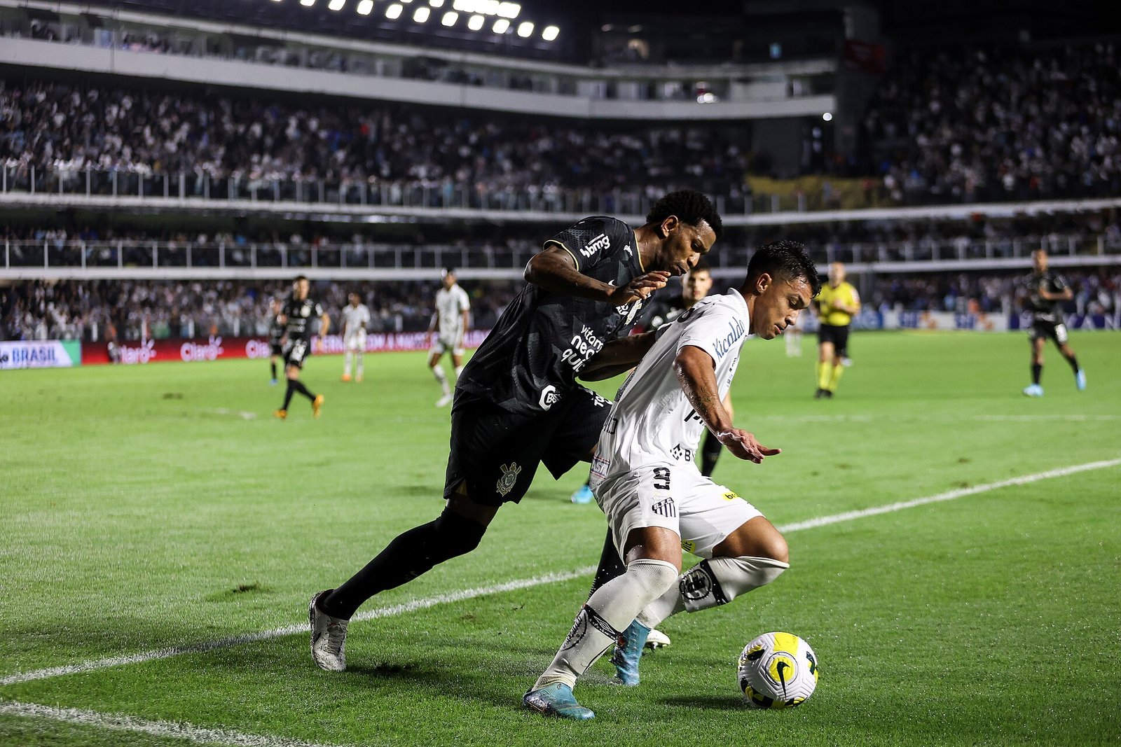 Copa do Brasil - Santos 1 x 0 Corinthians - Marcos Leonardo marcado por Gil