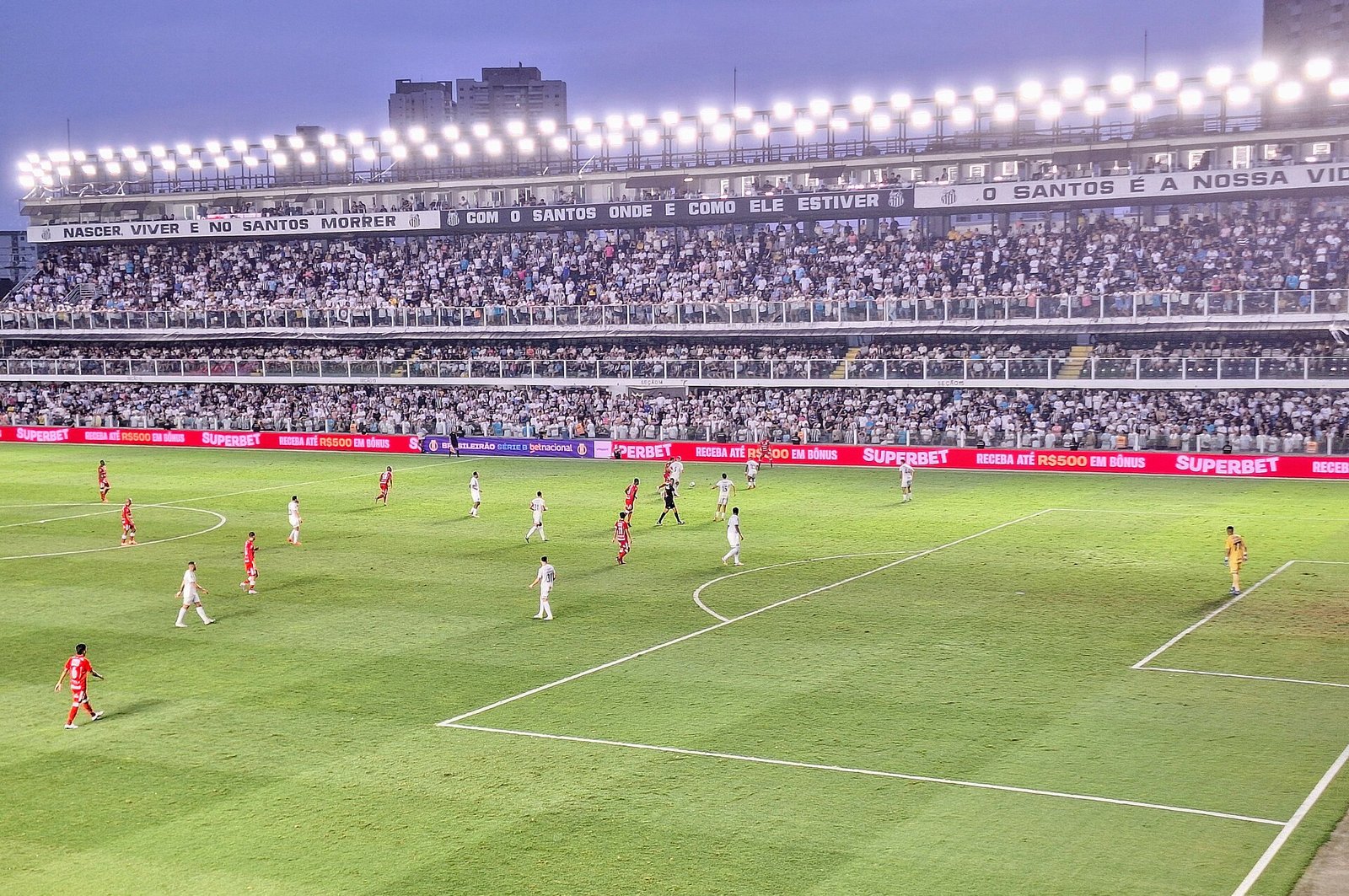 Estádio Urbano Caldeira- Santos 3 x 0 Vila Nova em 2024- Série B