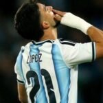 Flaco López comemora primeiro gol pela Argentina: 'Presente da vida'