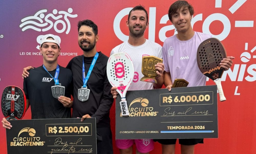 Flávio Arouca e Matheus Schiavinatto se destacam e levam o título da Super Etapa do Circuito Beach Tennis em Valinhos (SP)
