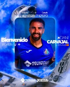 Carvajal, ex-Real Madrid, é anunciado pelo Getafe após impasse financeiro