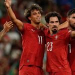 João Felix comemora gol por Portugal contra País de Gales pela Liga das Nações