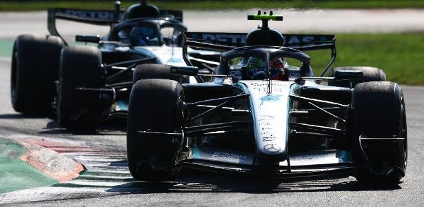 Kimi Antonelli e George Russel no GP da Itália
