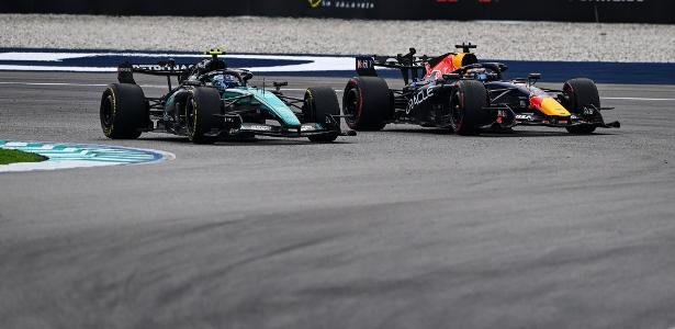 Max Verstappen ultrapassou Kimi Antonelli durante o GP do Bahrein