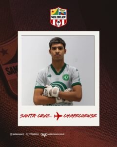 Santa Cruz-AC anuncia transferência do goleiro Kelven, do sub-17, para a Chapecoense